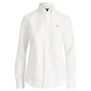 White button down polo